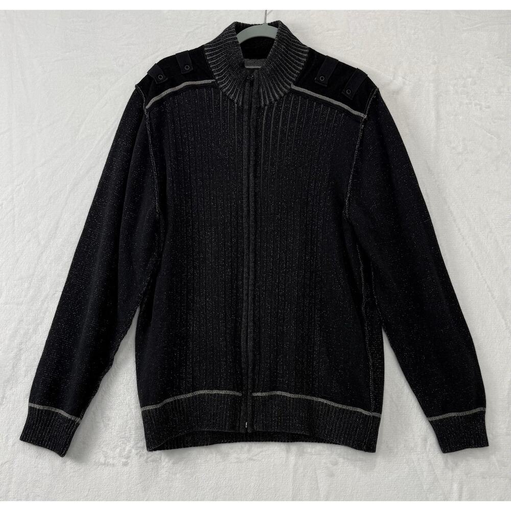 Buckle Black Men’s Sherpa Collared Full Zip Sweater Size Large